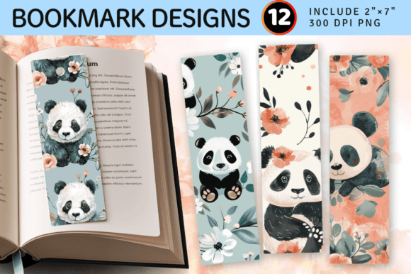 Download Floral Baby Panda PNG Bookmark Design - Panda png Collection