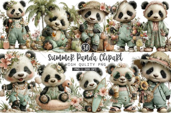 Download Summer Panda PNG Clipart - Panda png Collection